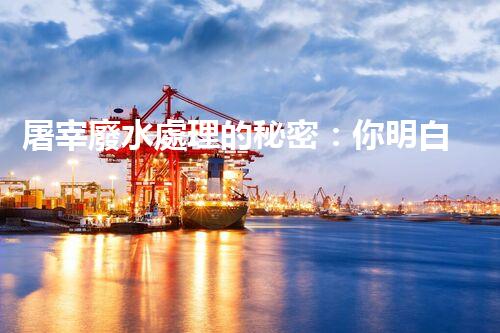屠宰廢水處理的秘密：你明白那些污水如何變清？